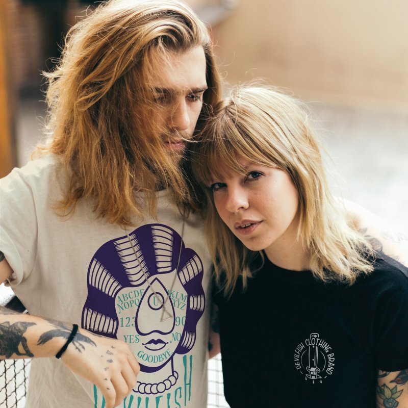 OUIJA · Camiseta diseño tattoo · DevilFish Ropa Alternativa