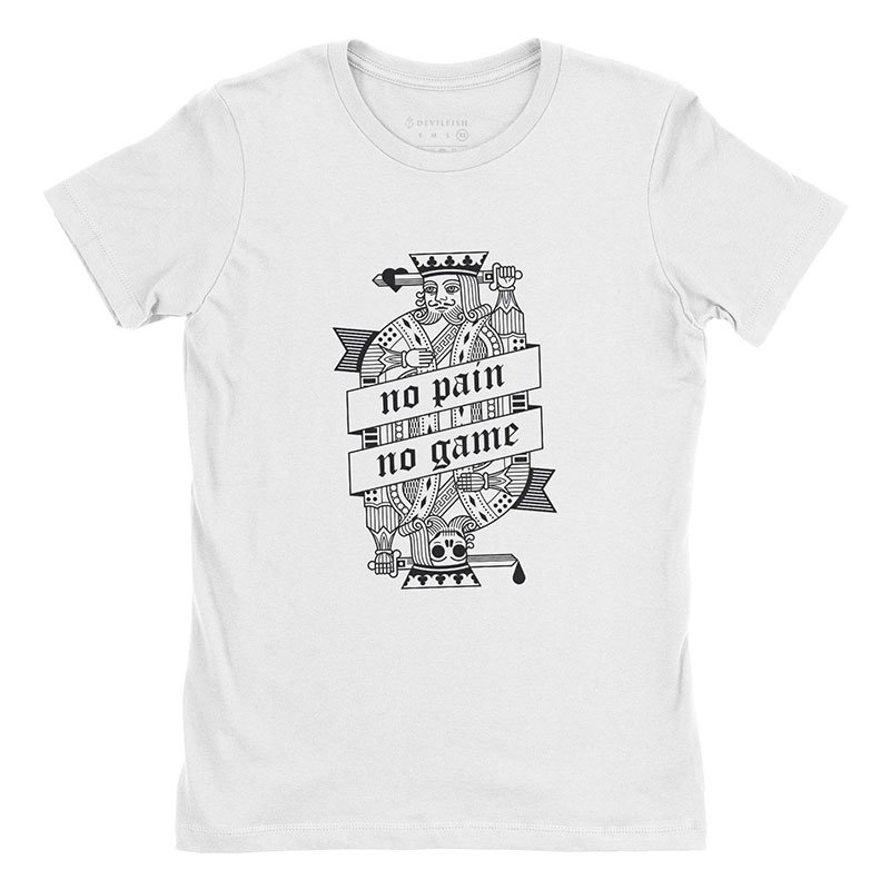 Camiseta No Pain No Game · Chica / Mujer | DevilFish Clothing Brand