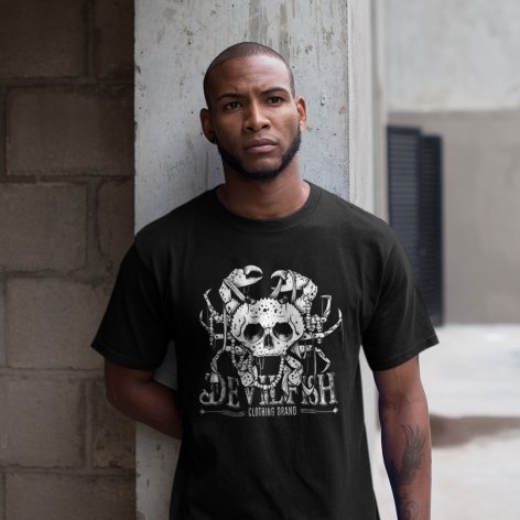 Carb-Skull camiseta para hombre, chico, unisex | DevilFish Apparel