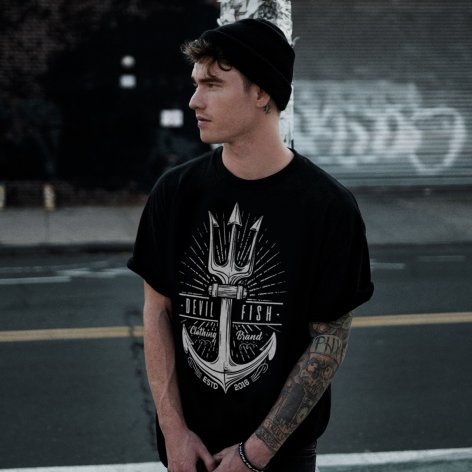 Camiseta DevilFish · diseño de ancla | DevilFish Clothing Brand