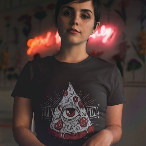 Holy Pizza · Camiseta con diseño original y chulo | DevilFish