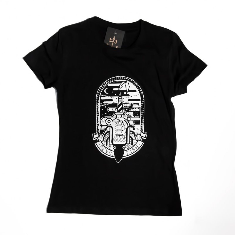 Camiseta Boat in a Bottle · Mujer / Chica | DevilFish Clothing Brand