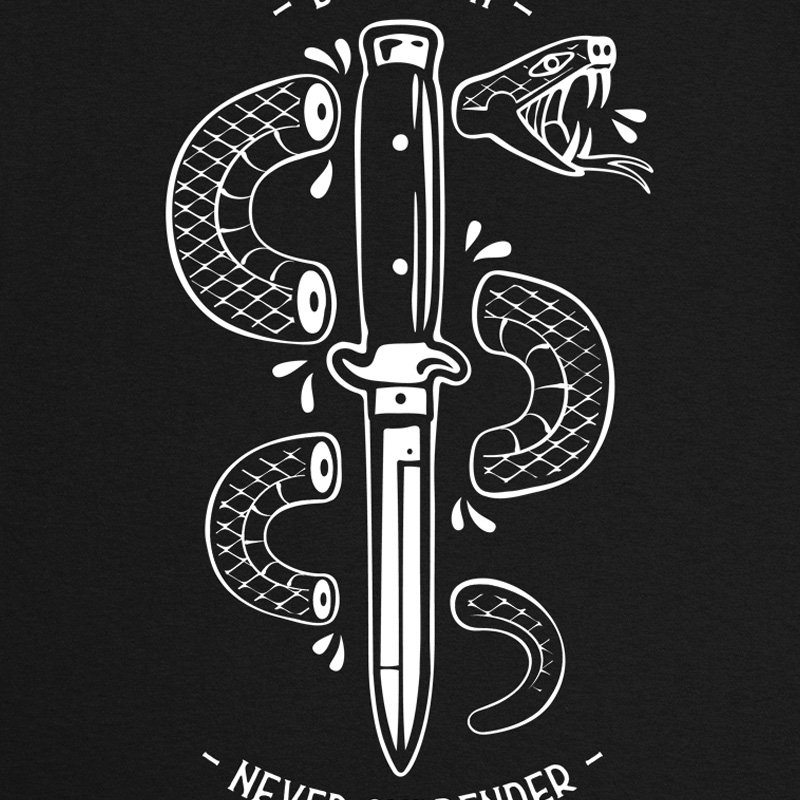 Never Surrender · Camiseta tatuaje old school | DevilFish Ropa